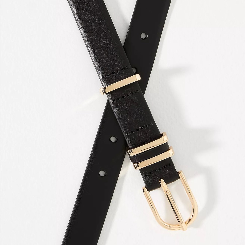 Anthropologie Black Basic Keeper Belt - Picture 4 of 5